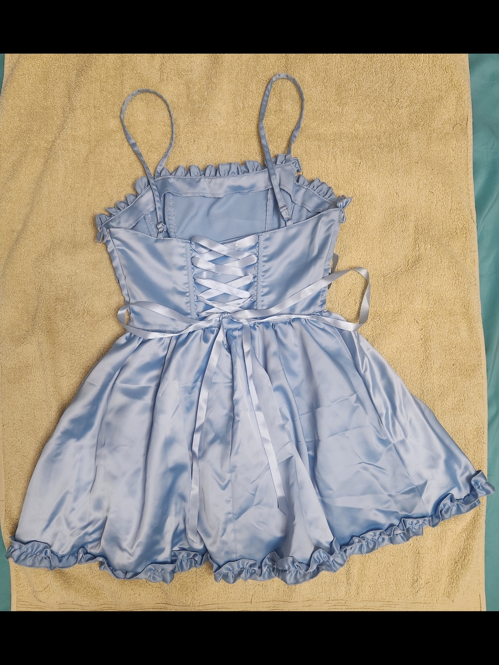 Dolls Kill Sugar Thrillz Size Small Takes The Cake Blue Mini Dress - Picture 4 of 11